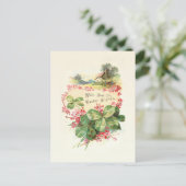 復活祭がクローバーと野生のバラ ポストカード (スタンド正面)