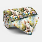 復活祭とブルテリアドッグ ネクタイ (ロール)