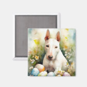 復活祭とブルテリアドッグ マグネット (正面/裏面)