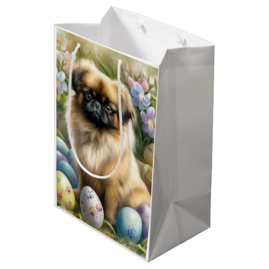 復活祭とペキンゲスドッグ ミディアムペーパーバッグ (裏面アングル)