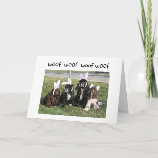 復活祭のためにドギーを着飾る シーズンカード (正面)