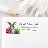 復活祭のためのバニーとスターガーザーリリー ラベル (インサイチュ)