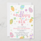 復活祭のようにホッピー6人になる誕生日 招待状 (正面)