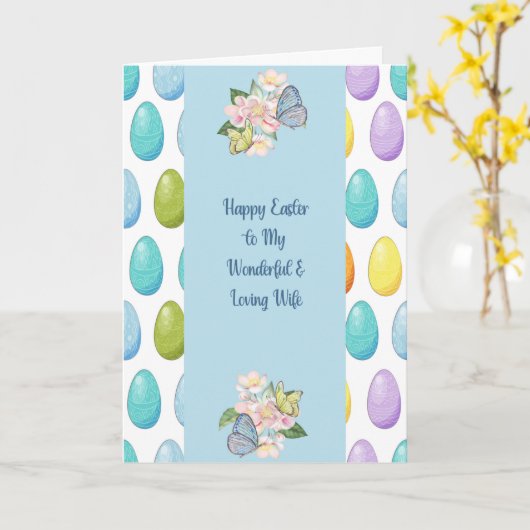 復活祭のイースターエッグカード カード (黄色い花)