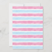 復活祭のウサギ性別が明らかにする 招待状 (裏面)