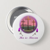復活祭のキリストが復活 缶バッジ (正面&裏面)