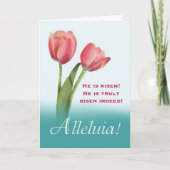 復活祭のキリスト教徒のマゼンダによる喜び カード (正面)