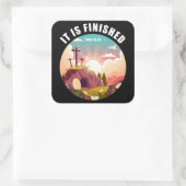 復活祭のクロス・クリスチャンの信仰が終わった スクエアシール (バッグ)