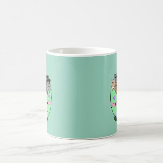 復活祭のサプライズを意図的に卵で引用する コーヒーマグカップ (中央)