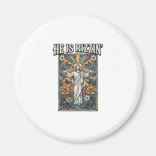 復活祭のステンドグラスTシャツデザイン マグネット