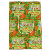 復活祭のバニーが大好き ミディアムペーパーバッグ (裏面)