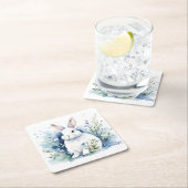 復活祭のバニー スクエアペーパーコースター (インサイチュ)