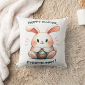 復活祭のバニー・ホッピー復活祭すべてのバニー！ クッション (ブランケット)