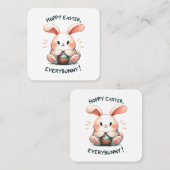 復活祭のバニー・ホッピー復活祭すべてのバニー! スクエア名刺 (正面/裏面)
