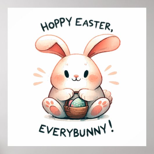 復活祭のバニー・ホッピー復活祭すべてのバニー！ ポスター (正面)