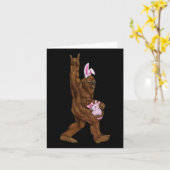 復活祭のビフットのバニーは日曜日のおもしろい カード (黄色い花)