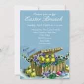 復活祭のビンテージバスケット ファミリーブランunch 招待状 (正面)
