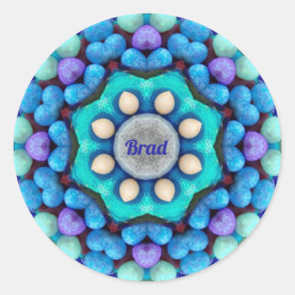 復活祭のブラッドイースター～イースターのブルーグリーン与えエッグ～ ラウンドシール