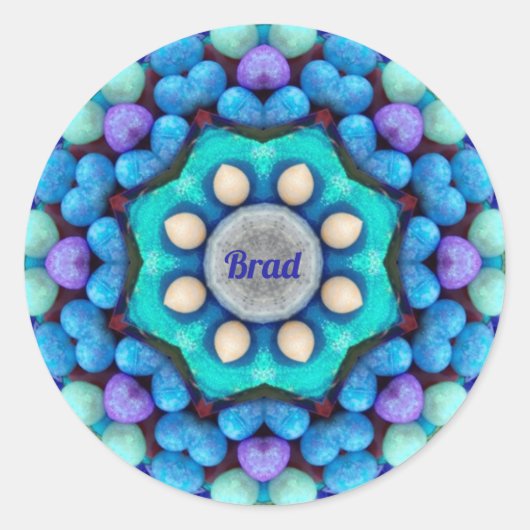 復活祭のブラッドイースター~イースターのブルーグリーン与えエッグ~ ラウンドシール (正面)