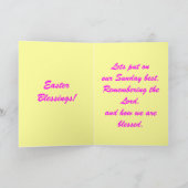 復活祭のボンネットタイムカードだ シーズンカード (内部)