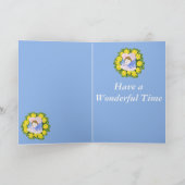 復活祭のボンネットビクトリアンで編集可能な女の子 カード (内部)