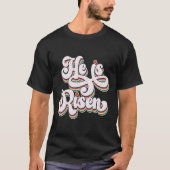 復活祭のレトロなタイポグラフィTシャツ Tシャツ (正面)
