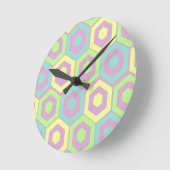 復活祭の六角形  ラウンド壁時計 (傾斜)