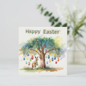 復活祭の卵とグムツリーの下のカンガルー シーズンカード (スタンド正面)