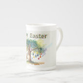 復活祭の卵とグムツリーの下のカンガルー ボーンチャイナマグカップ (正面右)