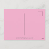 復活祭の卵とバニーと可愛いベビーピンクフラミンゴ シーズンポストカード (裏面)