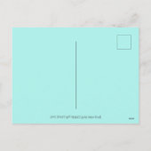 復活祭の卵とバニーと可愛いベビーピンクフラミンゴ シーズンポストカード (裏面)