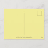 復活祭の卵とバニーと可愛いベビーピンクフラミンゴ シーズンポストカード (裏面)