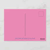 復活祭の卵とバニーと可愛いベビーピンクフラミンゴ ポストカード (裏面)