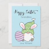 復活祭の卵とバニー格言のハッピーイースタースクリプト シーズンカード (正面)