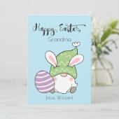 復活祭の卵とバニー格言のハッピーイースタースクリプト シーズンカード (スタンド正面)