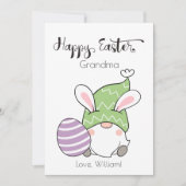 復活祭の卵とバニー格言のハッピーイースタースクリプト シーズンカード (正面)