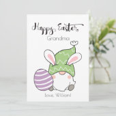 復活祭の卵とバニー格言のハッピーイースタースクリプト シーズンカード (スタンド正面)