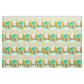 復活祭の卵と花ハッピーイースター4.5インチ ファブリック (ファットクウォーター)