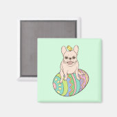 復活祭の卵にフレンチーカラフルとイースターチック マグネット (正面/裏面)