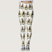 復活祭の卵を持つドーバーマン レギンス (正面)