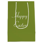 復活祭の卵を持つバニーと子豚 ミディアムペーパーバッグ (裏面)