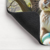 復活祭の卵を持つバニー マウスパッド (コーナー)