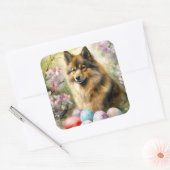 復活祭の卵を持つフィンランドのラプーン スクエアシール (封筒)