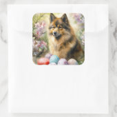 復活祭の卵を持つフィンランドのラプーン スクエアシール (バッグ)