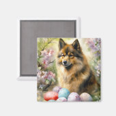 復活祭の卵を持つフィンランドのラプーン マグネット (正面/裏面)