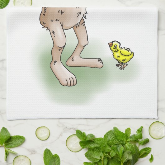 復活祭の卵を持つ復活祭のバニーのジャグル キッチンタオル (折り畳み)