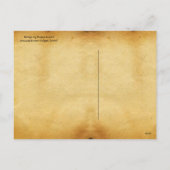 復活祭の卵パーチメントの花を持つ鶏 シーズンポストカード (裏面)