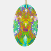 ～復活祭の卵～フラクタル色数々のの～かわいらし セラミックオーナメント (右)