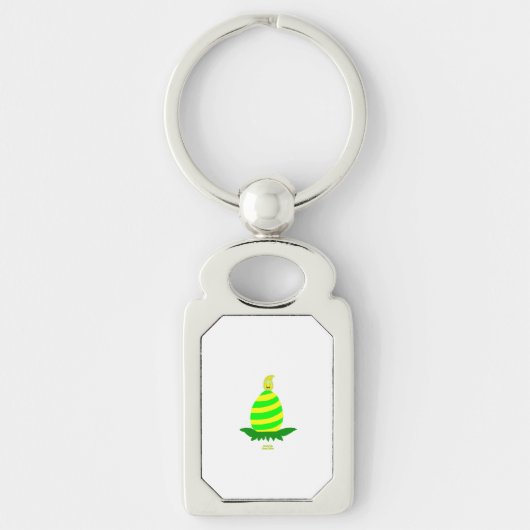 復活祭の四角形キーチェーン キーホルダー (正面)