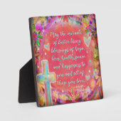 復活祭の奇跡引用文かわいらし信仰インスピレーション フォトプラーク (正面)